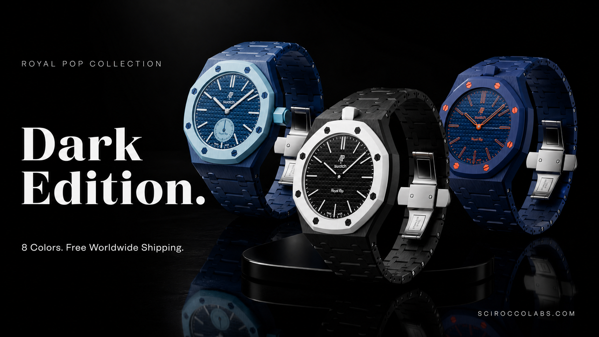 Royal Pop Strap — Carbon Black | Bioceramic Band for Swatch × AP Royal Pop