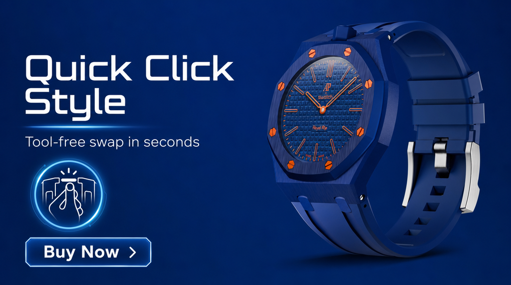Royal Pop Hybrid Strap — Amber Blue | TPU Strap x Ceramic Case | Band for Swatch × AP Royal Pop (Copy)